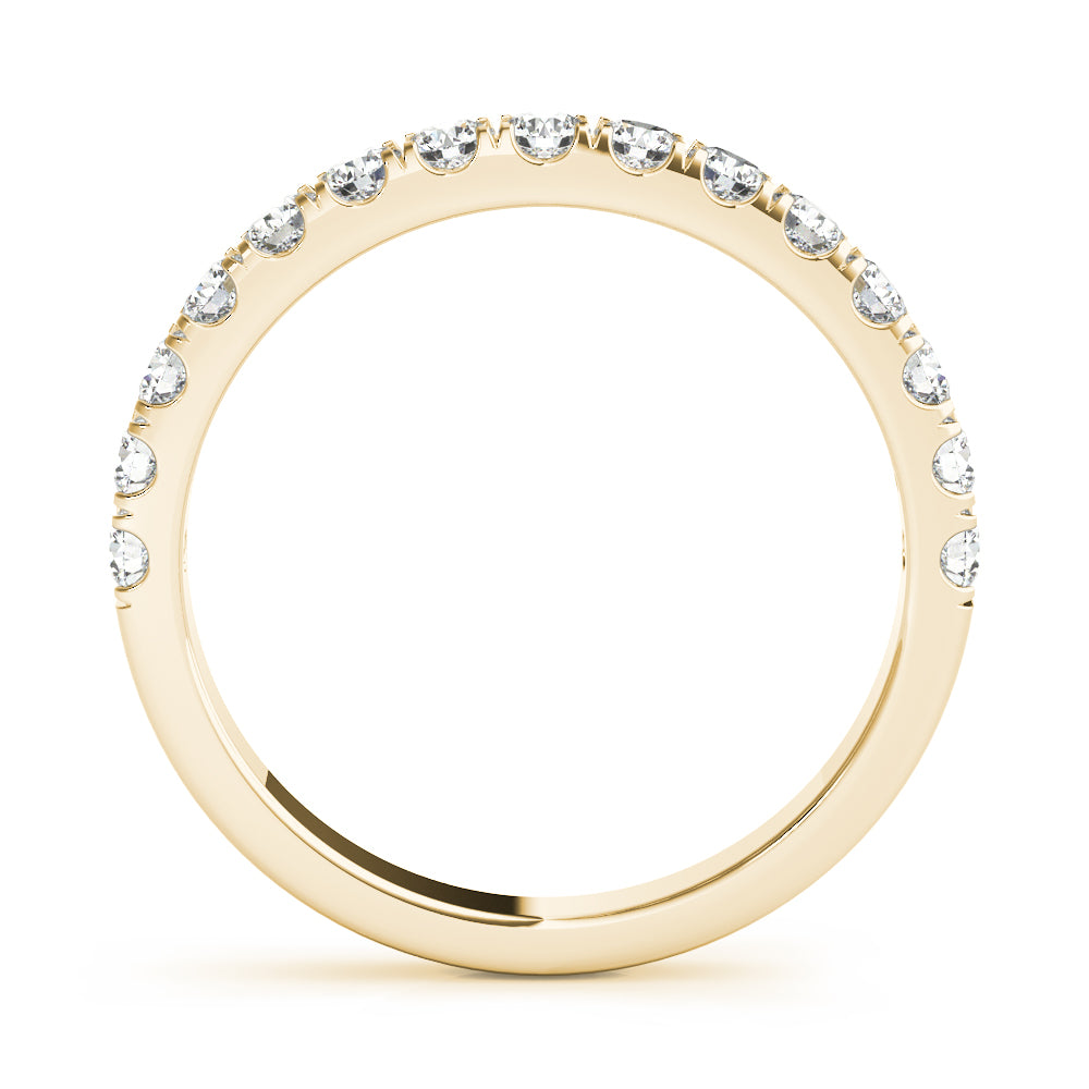 0.25 Ct Diamond Split Prong Wedding Band In 14K Gold Women Jewelry