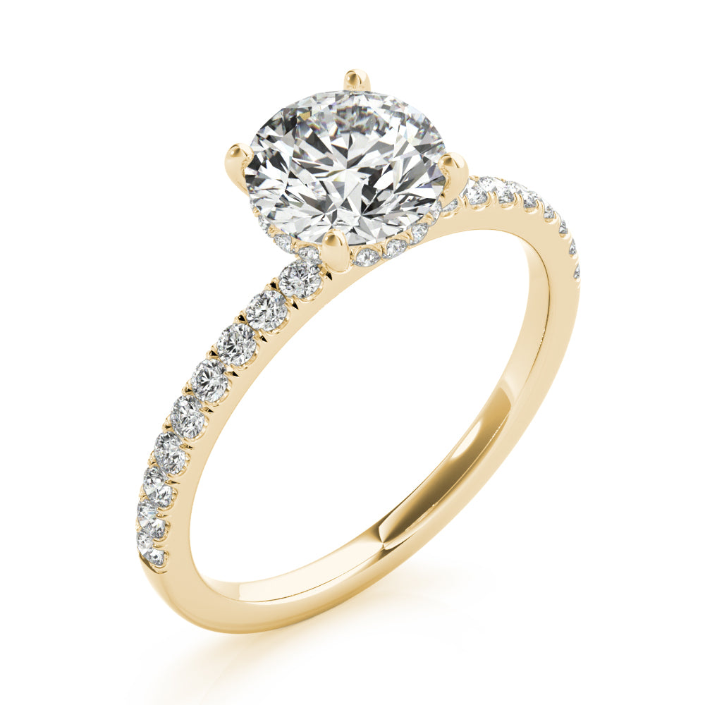 Engagement Solitaire Ring 0.75 Ct Diamond Wedding Ring In 14K Rose White & Yellow Gold