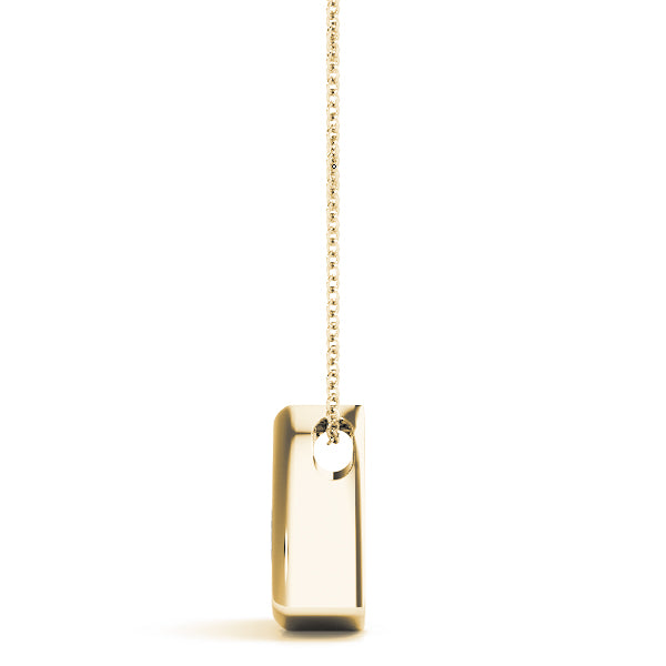 0.50CT Diamond 10K Solid Gold Necklace Pendant With Sterling Silver Chain