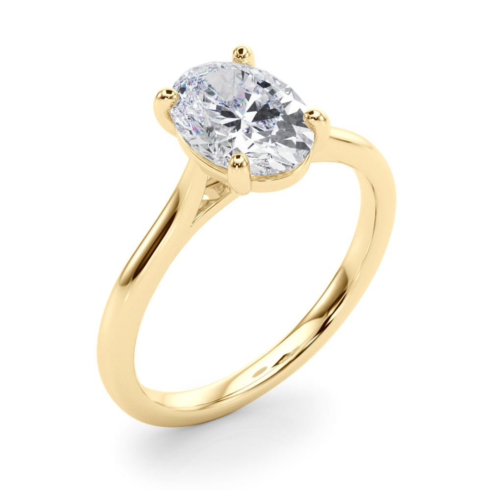 KohinoorGems 2.00Ct Oval Solitaire Engagement Rings In 14K Solid Gold Women Jewelry