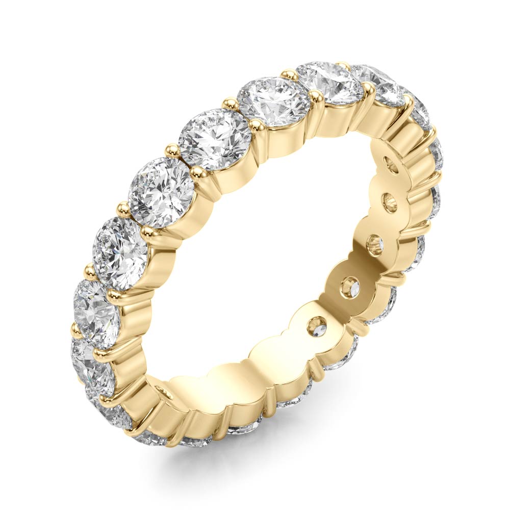 1/2 Ct Diamond Full Eternity Wedding Band In 14K Yellow Gold