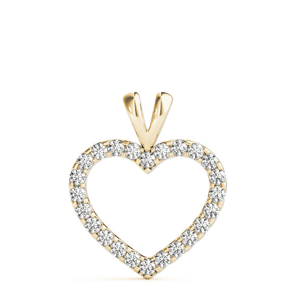 Heart Pendant 0.25 Ct FG/VVS1 Diamond Chain Necklace In 10K Gold