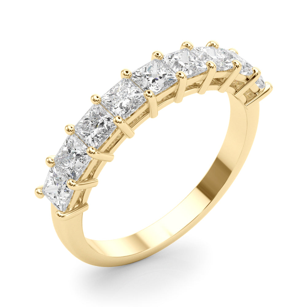 1.00 Ct Princess Diamond Wedding Band In 14K Gold