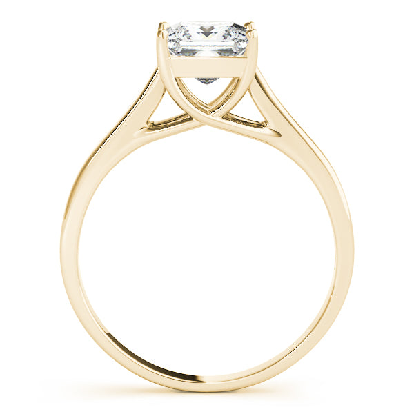 1.00CT Princess Diamond Solitaire Engagememt Rings In 14K Gold