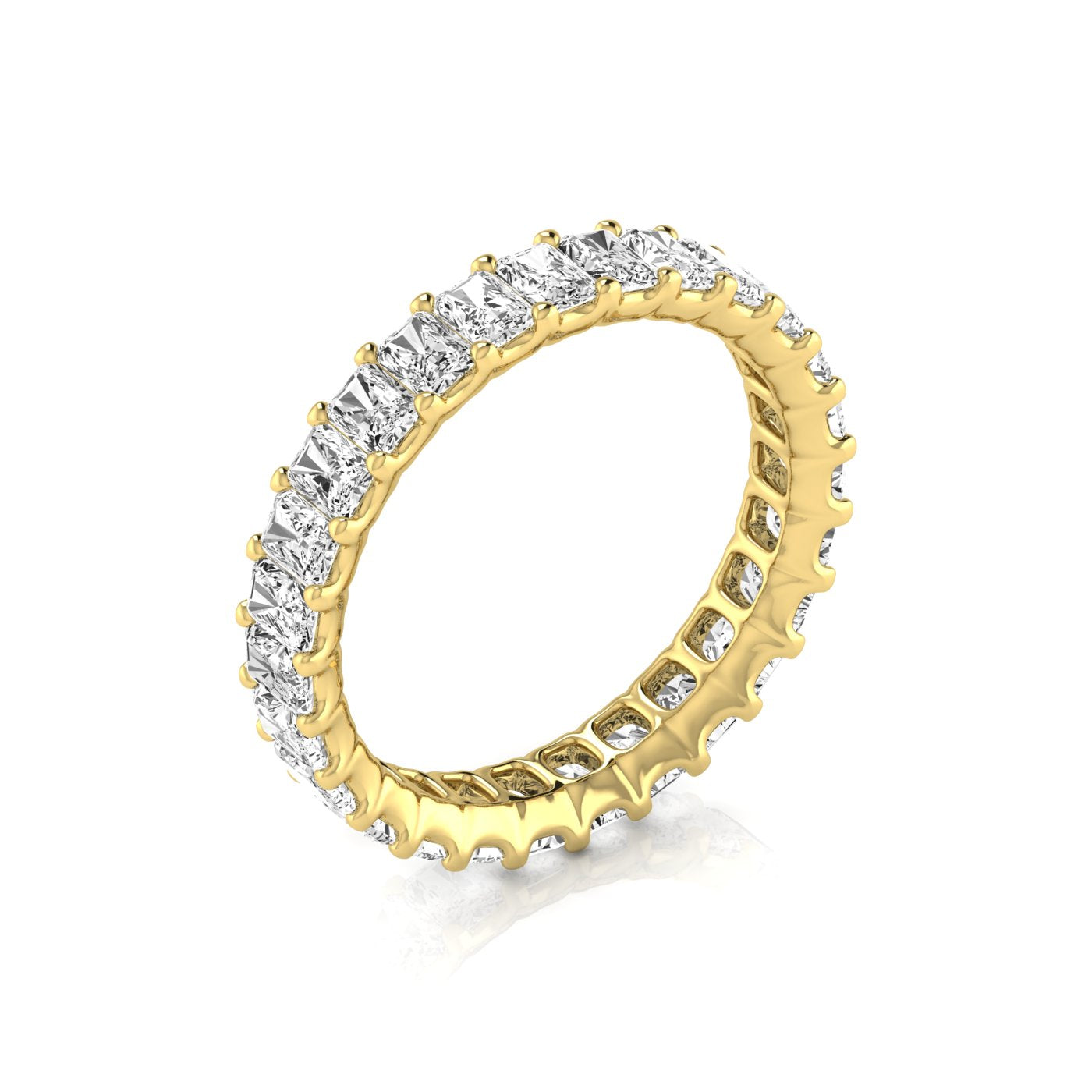 2.50 Ct Radiant Cut Lab Grown Diamond Eternity Band in 14K Gold – Full Eternity Design