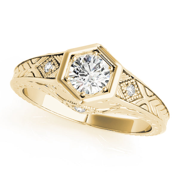 0.50 Ct Diamond Bridal Set Engagement Wedding Band In 14K Gold