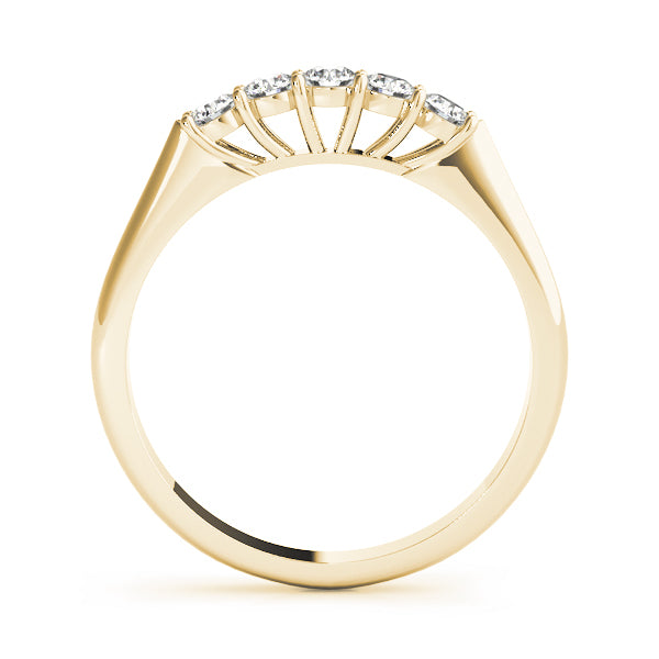 0.30Ct Brilliant Diamond Wedding Band 14K Solid Gold