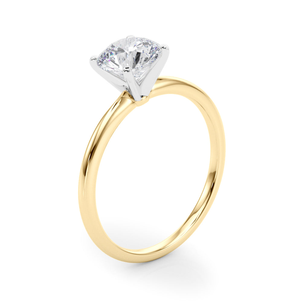 0.50Ct D/VVS1 Moissanite Solitaire Engagement Rings In 14K Gold
