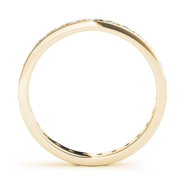 0.27 Ct Channel Set Lab Grown Diamond Wedding Band in 14K Rose, White & Yellow Gold
