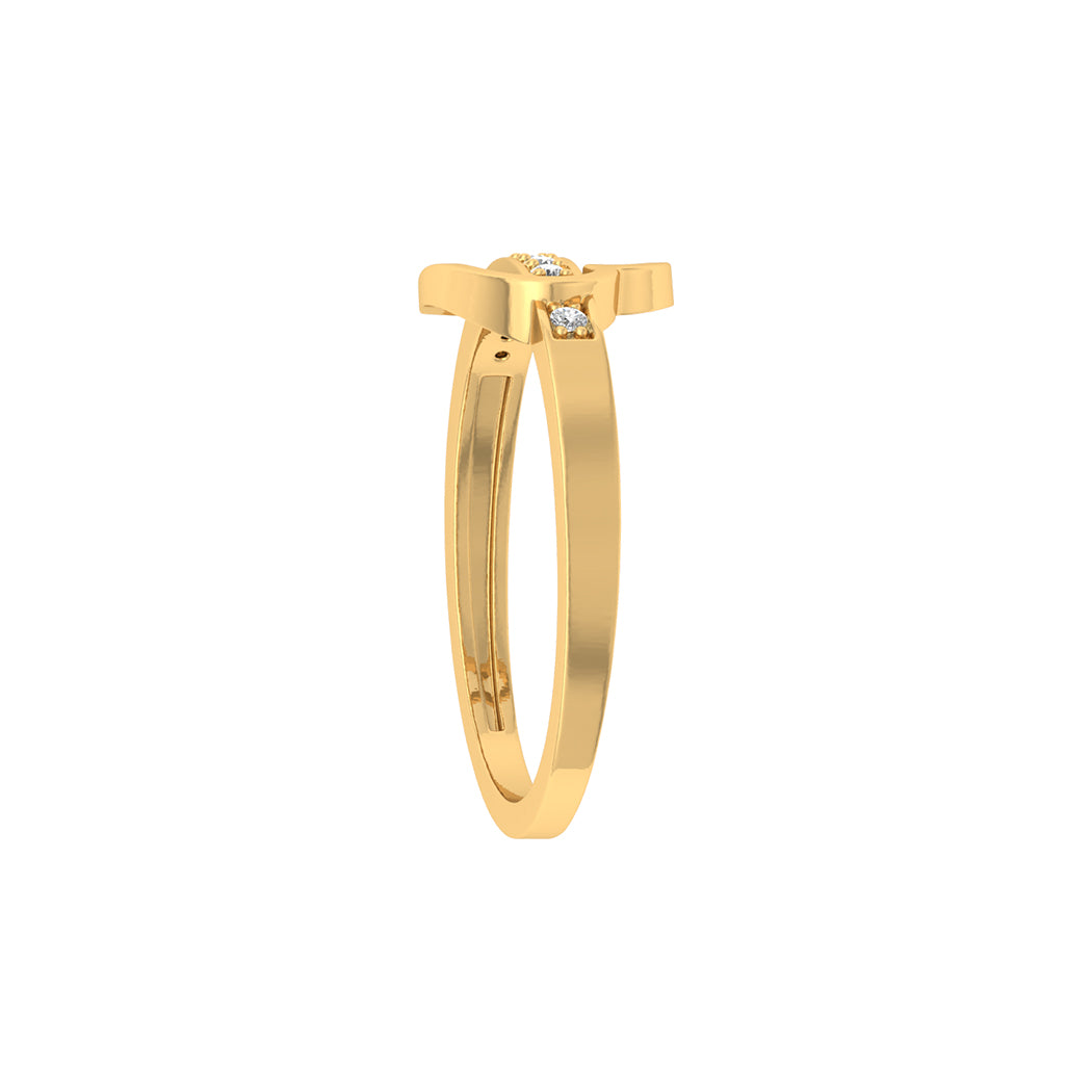 Wedding Band Jewelry 0.06Ct Diamond 14K Gold Heart Shape Engagement Rings
