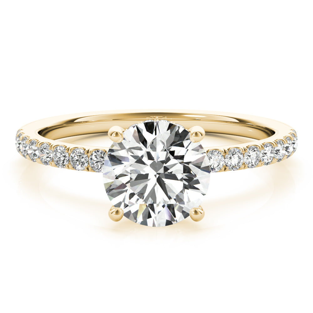 Engagement Solitaire Ring 0.75 Ct Diamond Wedding Ring In 14K Rose White & Yellow Gold