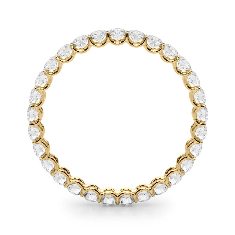 1.25 Ct Diamond Eternity Wedding Band 14K Gold