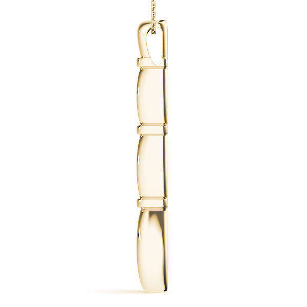1/4 Ct Diamond 3 Stone Pendant Chain Necklace In 14K Gold
