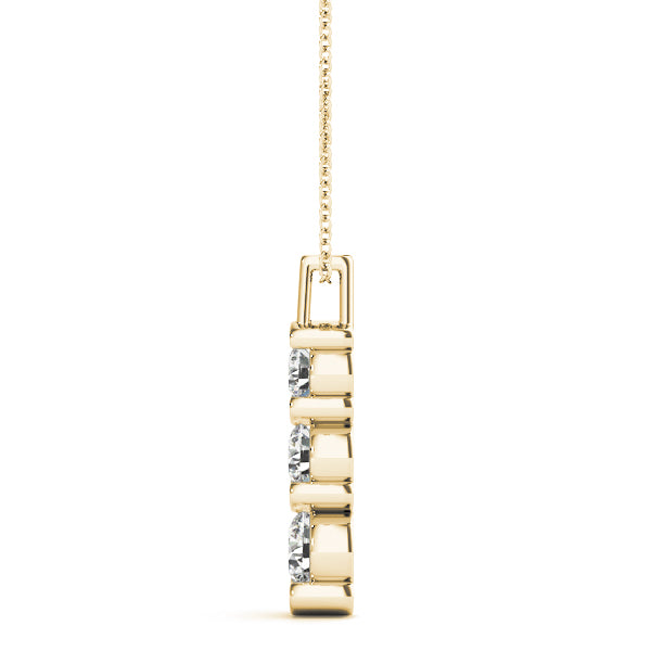 0.50 Ct Diamond Pendant In 14K Gold With Chain