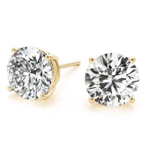 0.75CT Lab Grown Diamond Stud Earrings 14K Gold Screw Back Jewelry