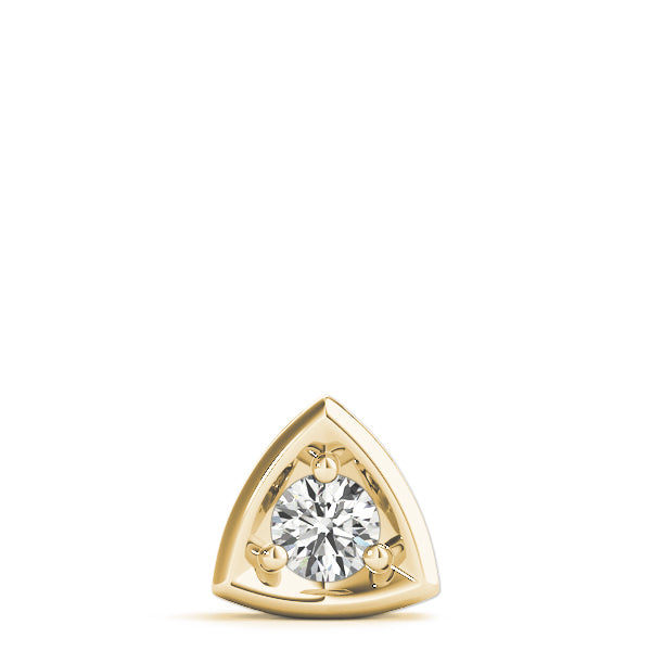 0.50CT Diamond 10K Solid Gold Necklace Pendant With Sterling Silver Chain