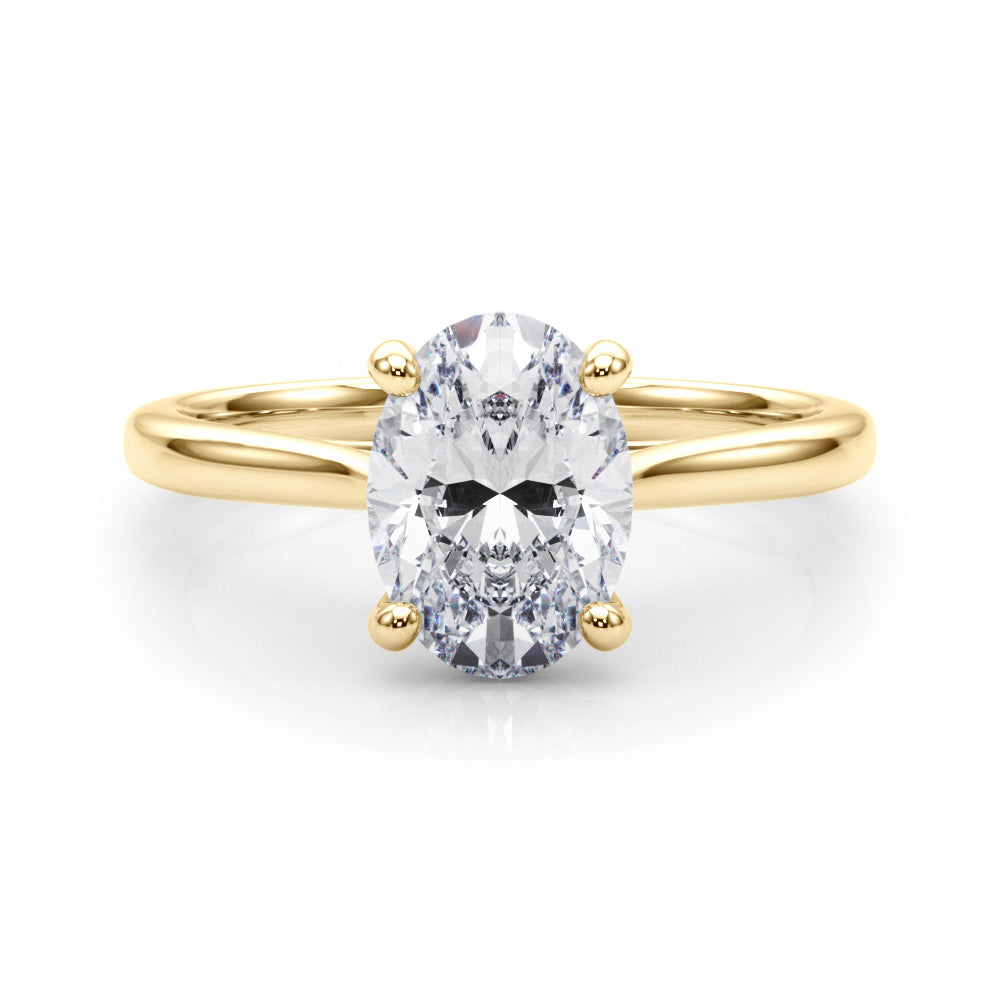 KohinoorGems 2.00Ct Oval Solitaire Engagement Rings In 14K Solid Gold Women Jewelry