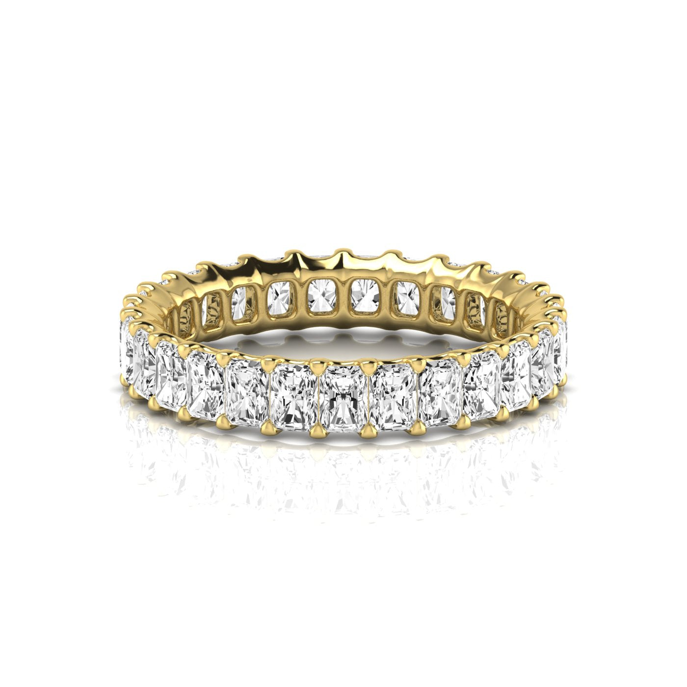 2.50 Ct Radiant Cut Lab Grown Diamond Eternity Band in 14K Gold – Full Eternity Design