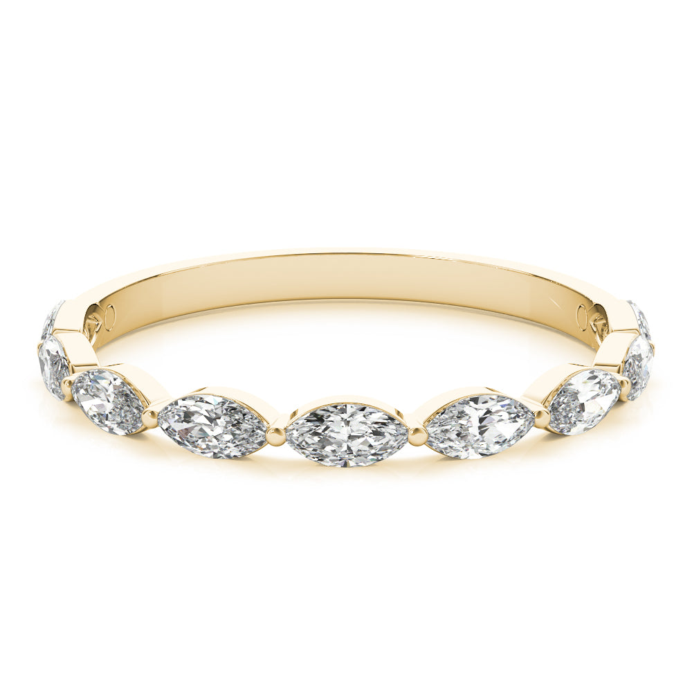 5/8 Ct Brilliant Cut Marquise FG/VVS1 Diamond Wedding Band In 14K Gold