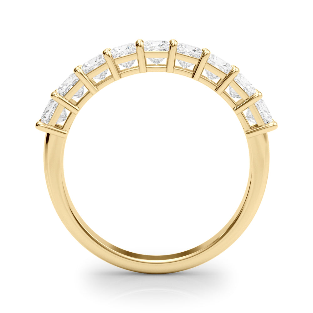 1.00 Ct Princess Diamond Wedding Band In 14K Gold