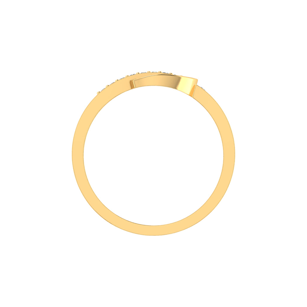 Wedding Band Jewelry 0.06Ct Diamond 14K Gold Heart Shape Engagement Rings