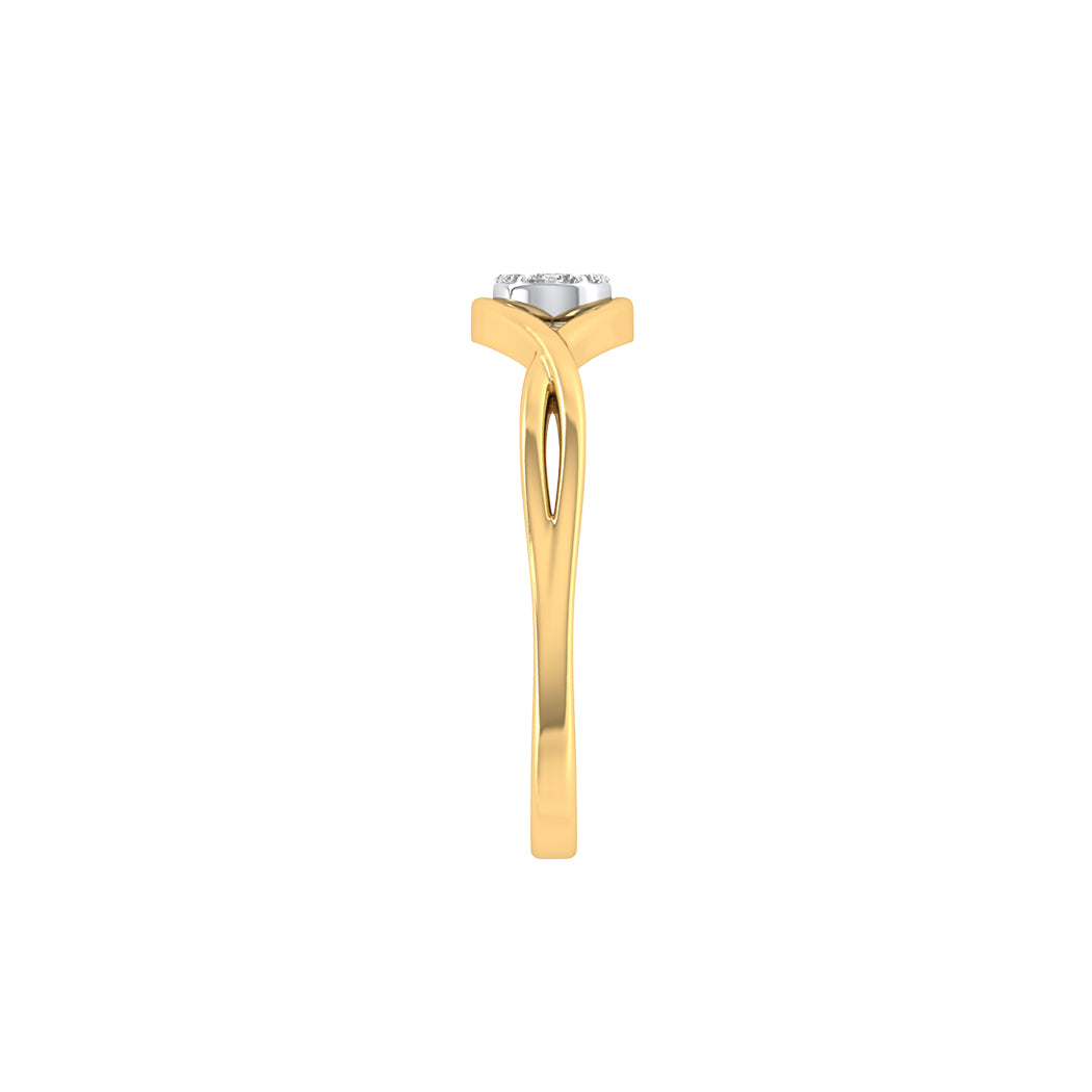 KohinoorGems 0.07Ct Halo Diamond Wedding Band In 14K Solid Gold Women Jewelry