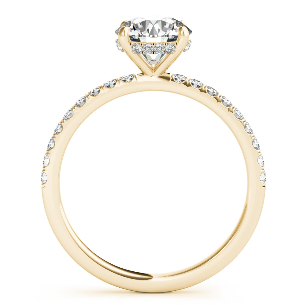 Engagement Solitaire Ring 0.75 Ct Diamond Wedding Ring In 14K Rose White & Yellow Gold