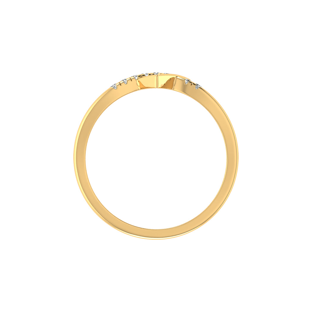 0.07Ct Diamond 14K Gold Wedding Engagement Band Women Jewelry