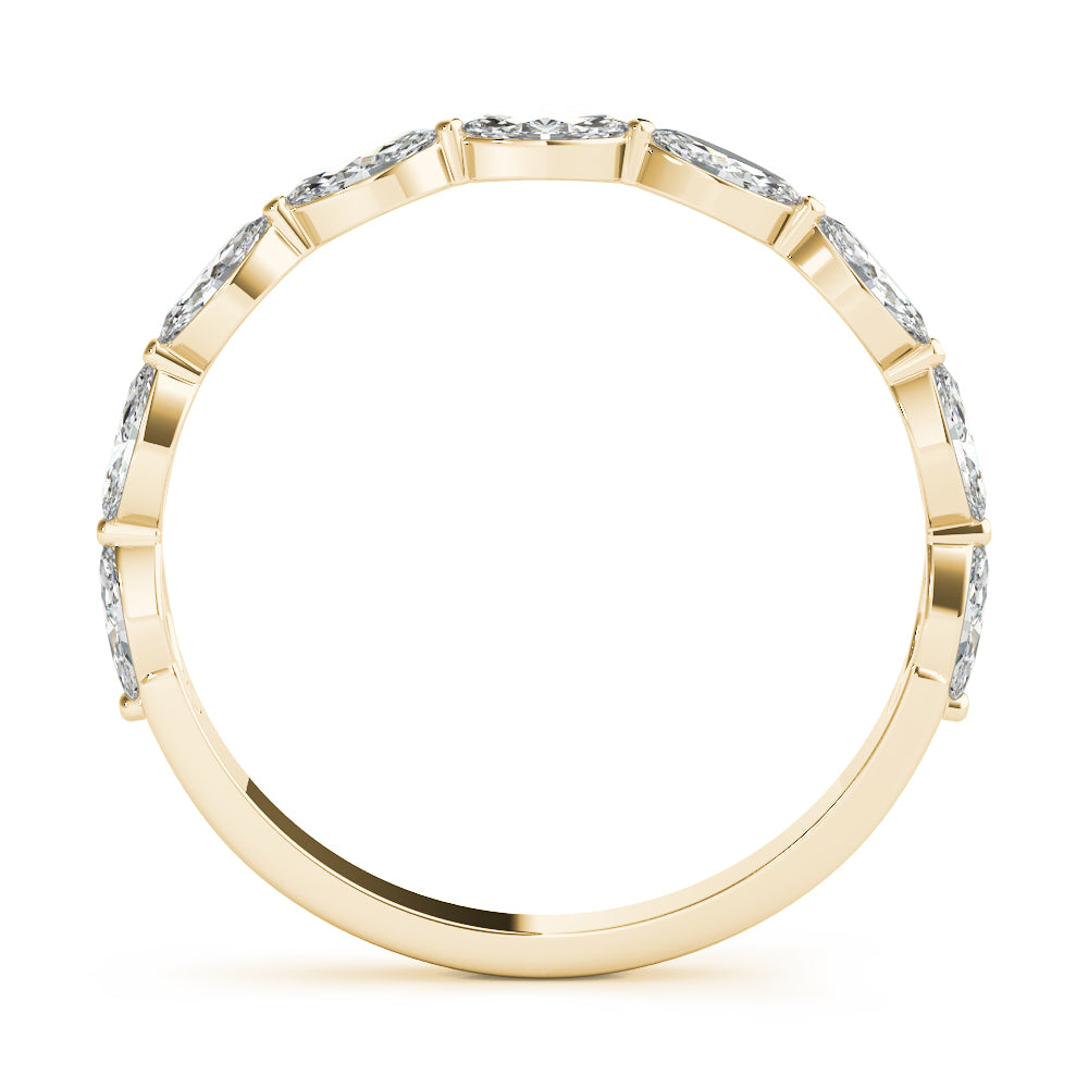 5/8 Ct Brilliant Cut Marquise FG/VVS1 Diamond Wedding Band In 14K Gold