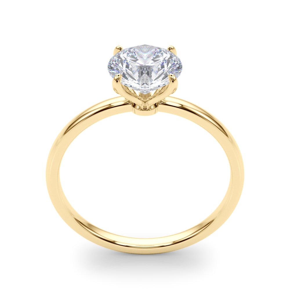 0.50Ct Solitaire Engagement Ring In 14K White/ Rose & Yellow Gold Jewelry
