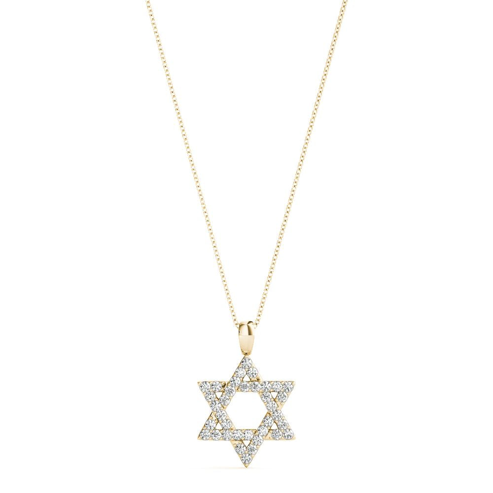 1/5 Carat Round Diamond Necklace Pendant In 10K White & Yellow Gold