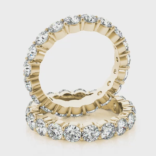 1/2 Ct Diamond Full Eternity Wedding Band In 14K Yellow Gold