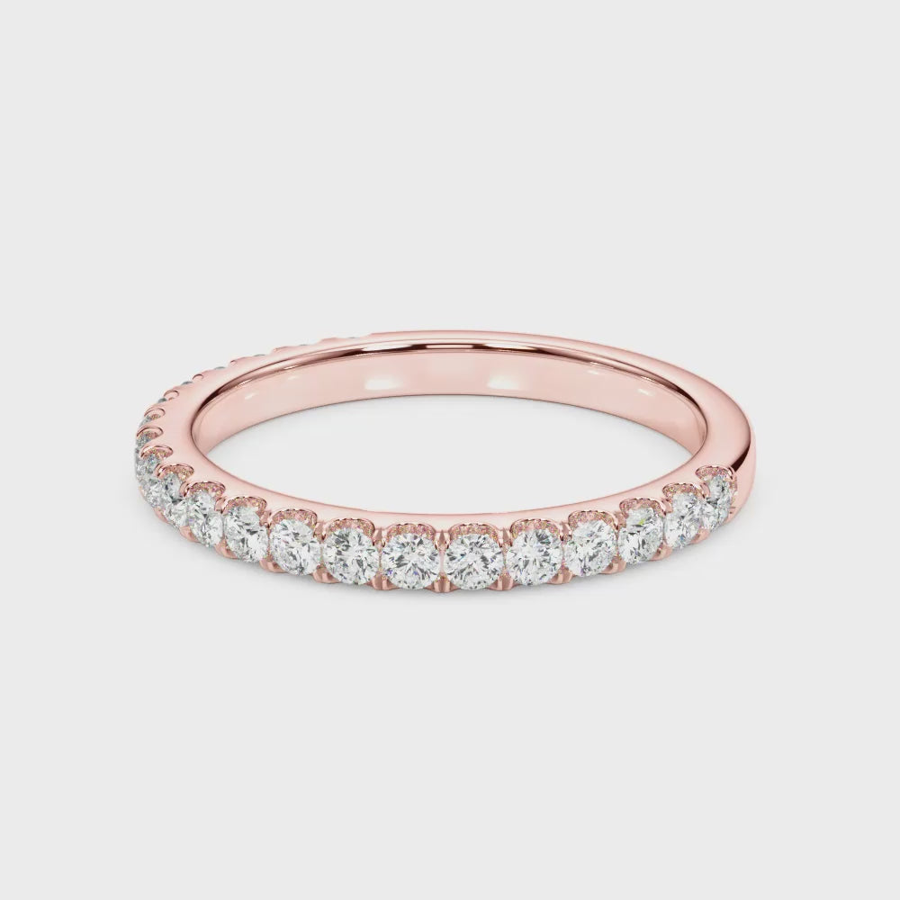 Classic Romance: 10k Split Prong Wedding Bands