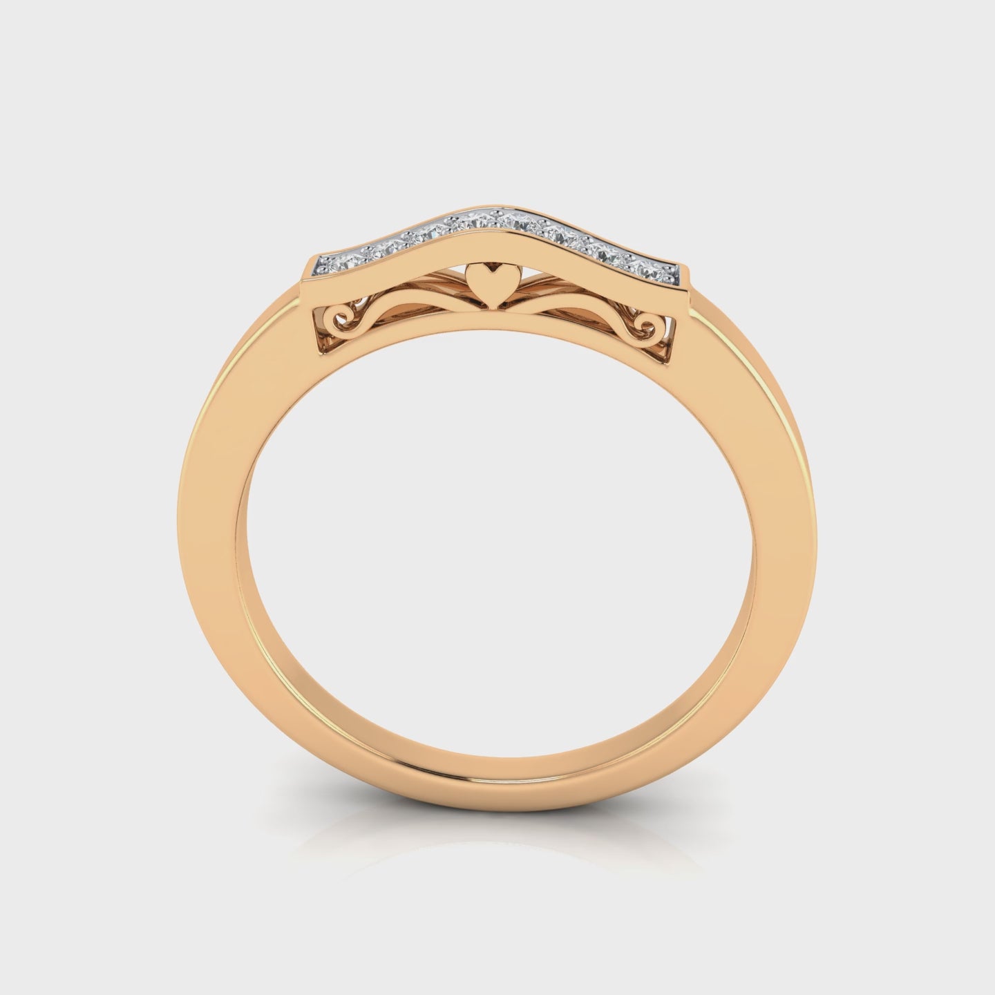 0.08 Ct Diamond 14K Gold Wedding Band Women Jewelry