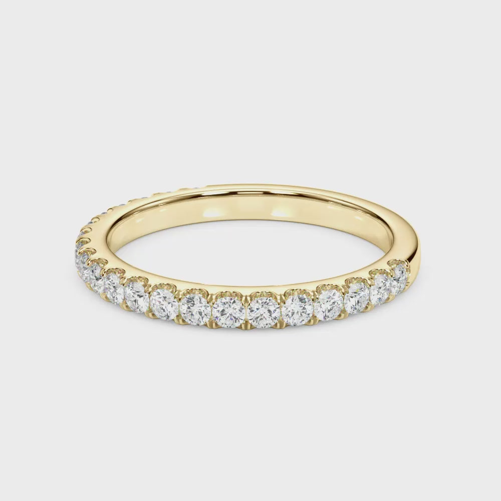 Classic Romance: 10k Split Prong Wedding Bands