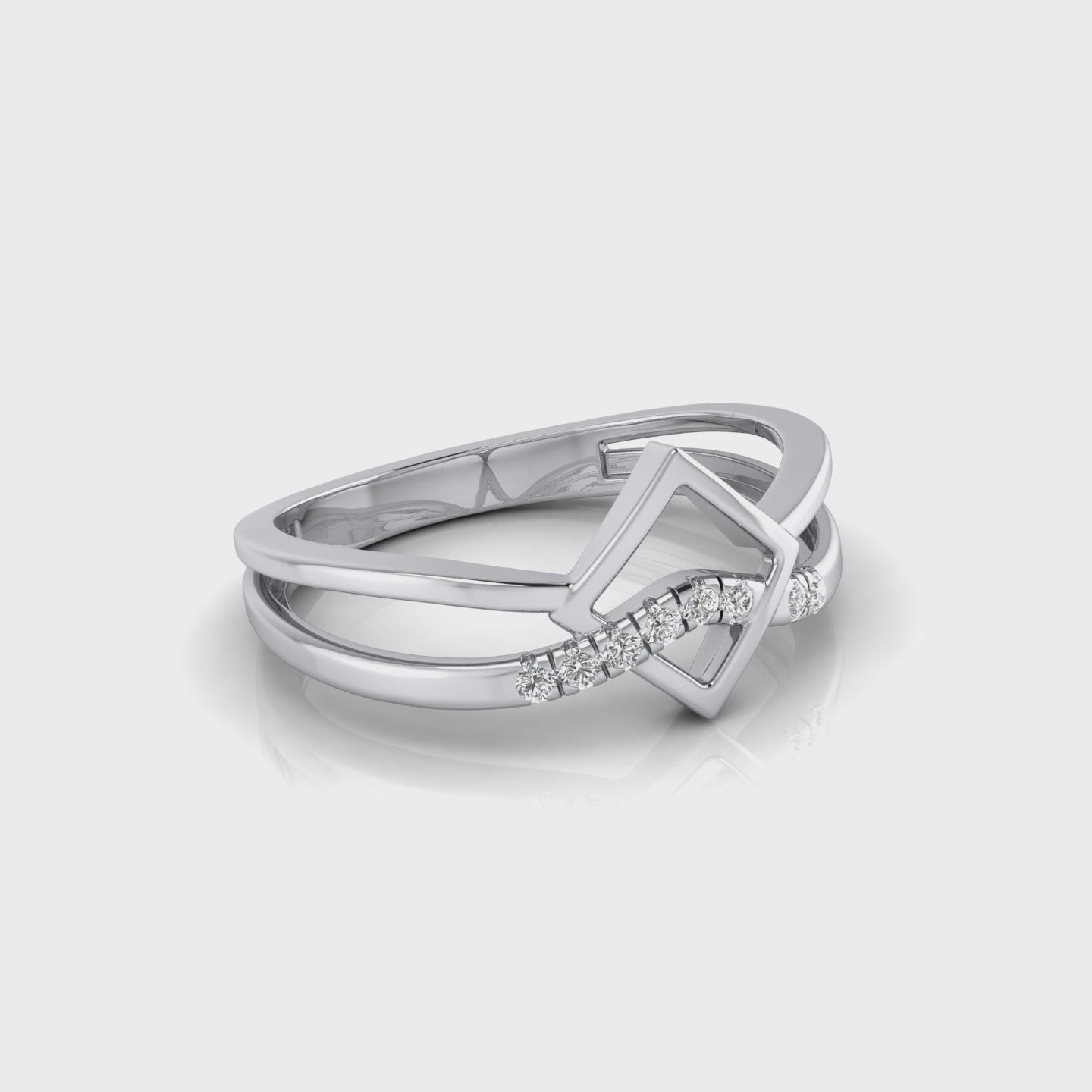 0.07Ct Diamond 14K Gold Wedding Engagement Band Women Jewelry