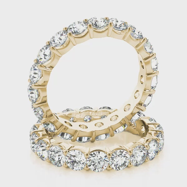 0.75 Ct Diamond Full Eternity Wedding Band 14K Gold