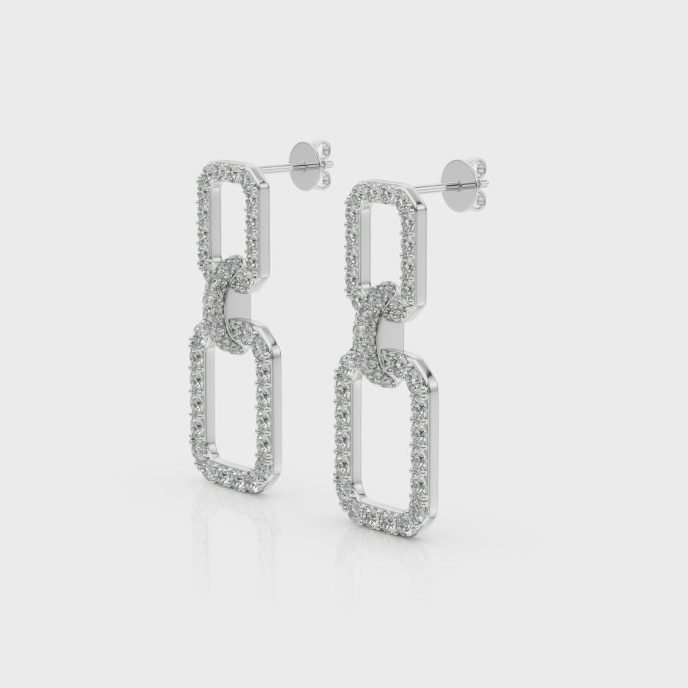 2.05 Carat Brilliant FG/VVS1 Round Diamond Earrings In 14K White & Yellow Gold