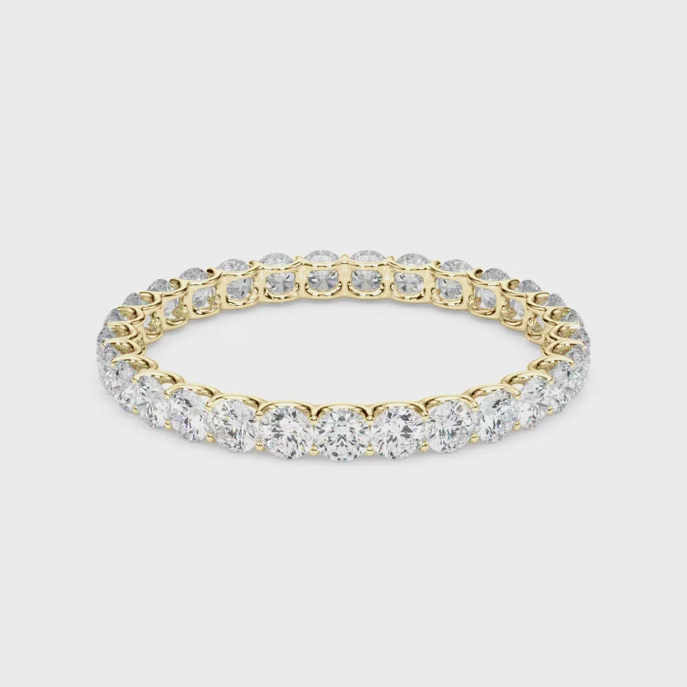 1.25 Ct Diamond Eternity Wedding Band 14K Gold