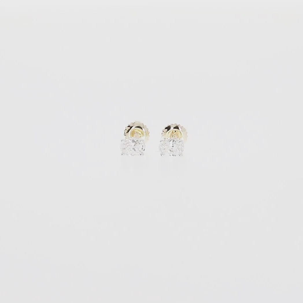 2.00 CT Oval Diamond Stud Earrings in 14K Yellow or White Gold
