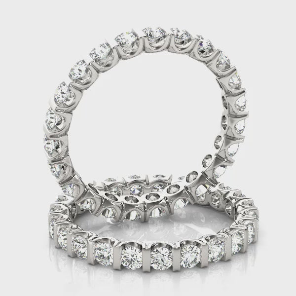 1.15 Ct Channel Set Diamond Eternity Wedding Band in 14k Rose White & Yellow Gold