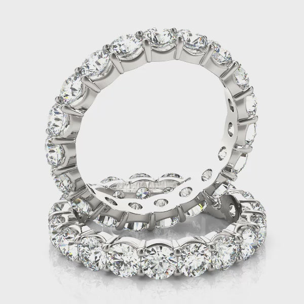 0.75 Ct Diamond Full Eternity Wedding Band 14K Gold