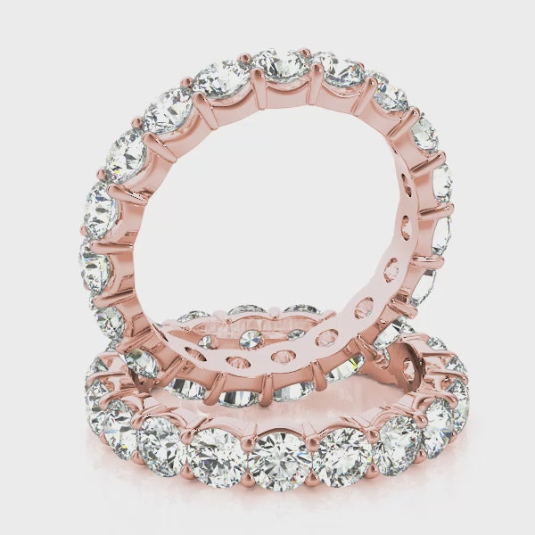 0.75 Ct Diamond Full Eternity Wedding Band 14K Gold