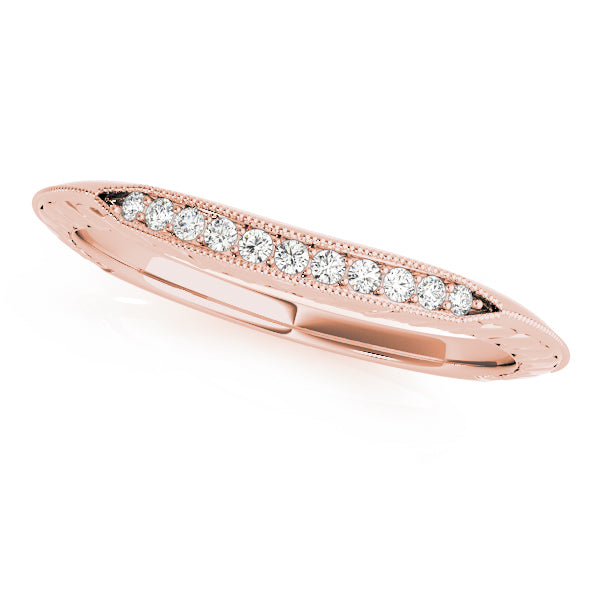 0.05 Ct Diamond Wedding Band In 14K Solid Gold