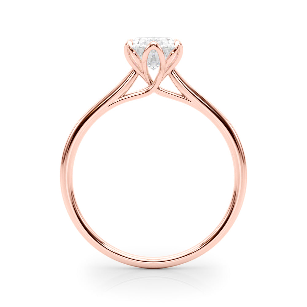 KohinoorGems 0.65Ct Oval Diamond Solitaire Engagement Ring In 14K Gold