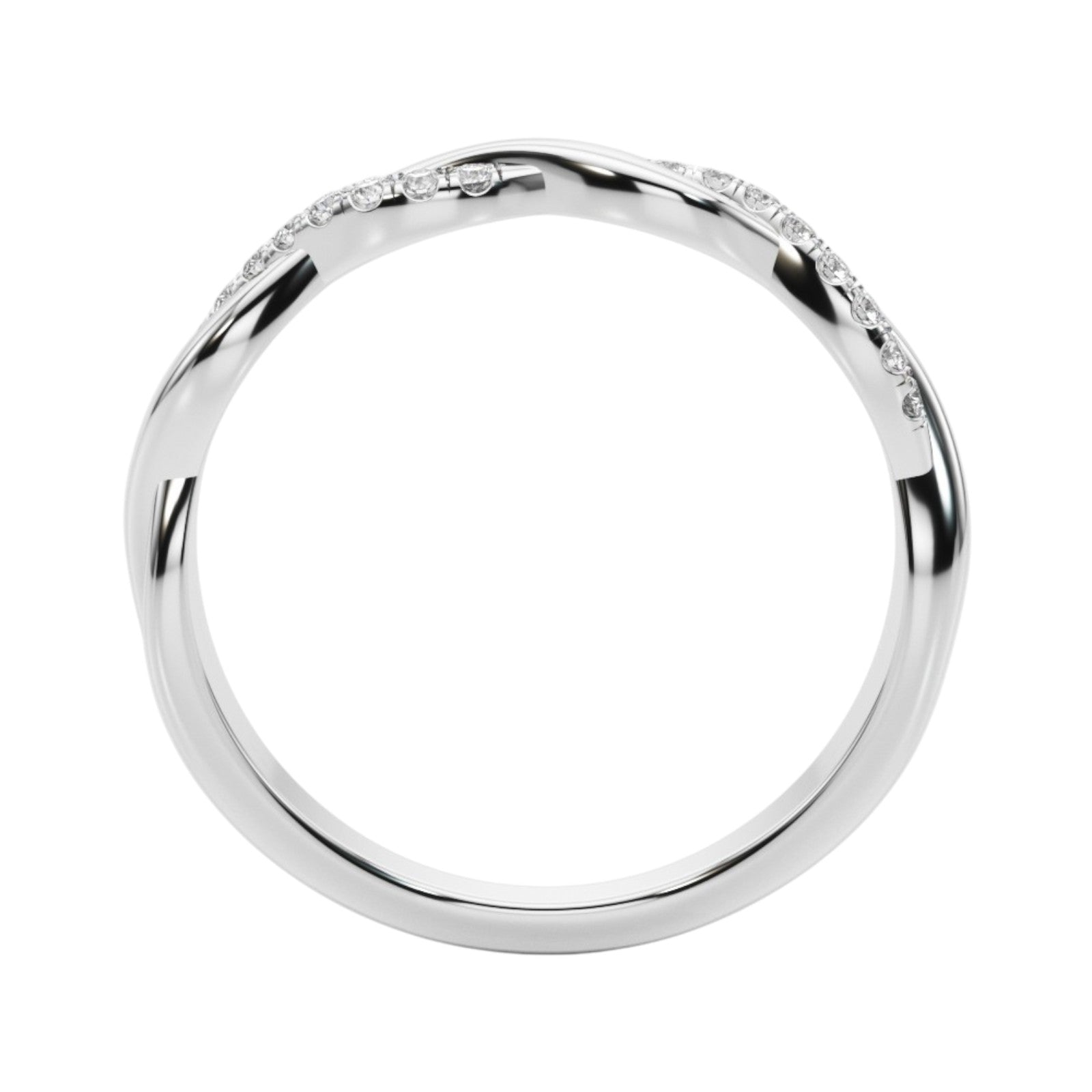 10K Rose White & Yellow Gold 0.10 Carat Diamond Wedding Band Women Jewelry