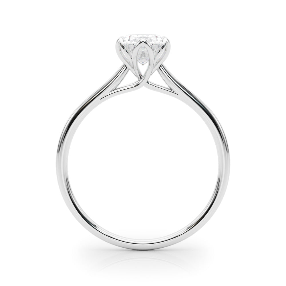 KohinoorGems 0.65Ct Oval Diamond Solitaire Engagement Ring In 14K Gold