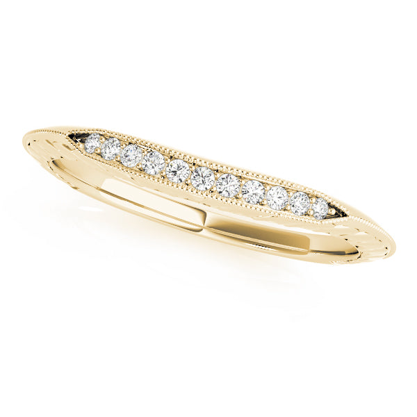 0.05 Ct Diamond Wedding Band In 14K Solid Gold