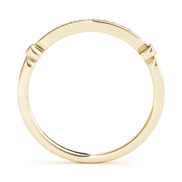 Wedding Band 0.07 Ct Diamond Engagement Rings in 14K Solid Yellow Gold