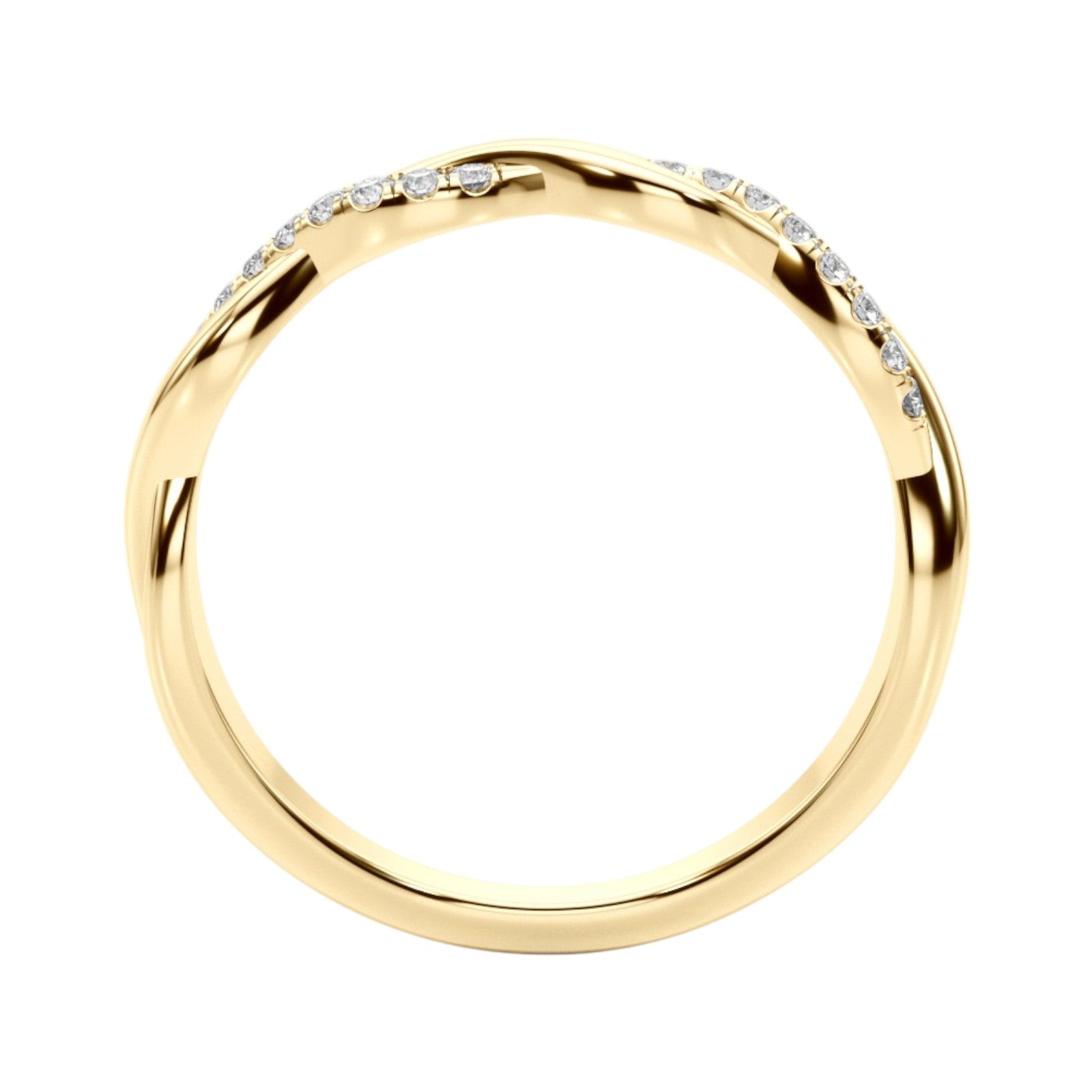 10K Rose White & Yellow Gold 0.10 Carat Diamond Wedding Band Women Jewelry